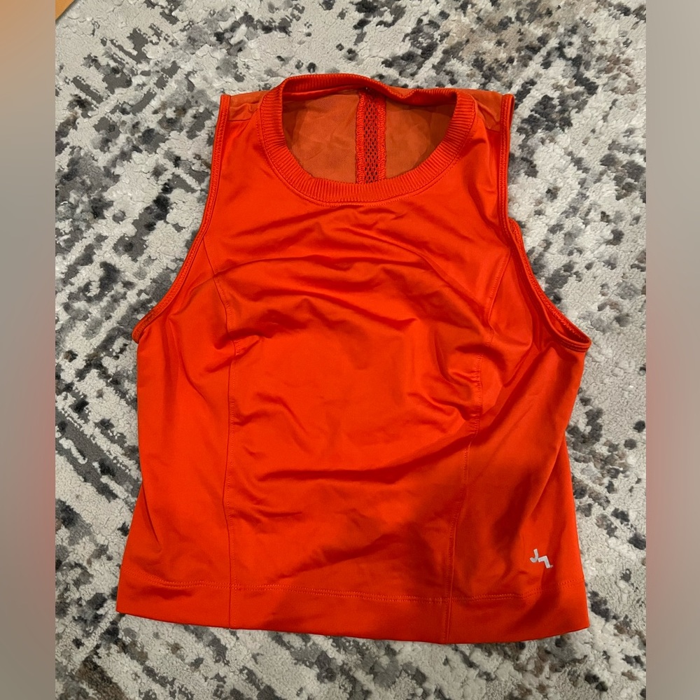 JoyLab breathable cropped orange workout tank